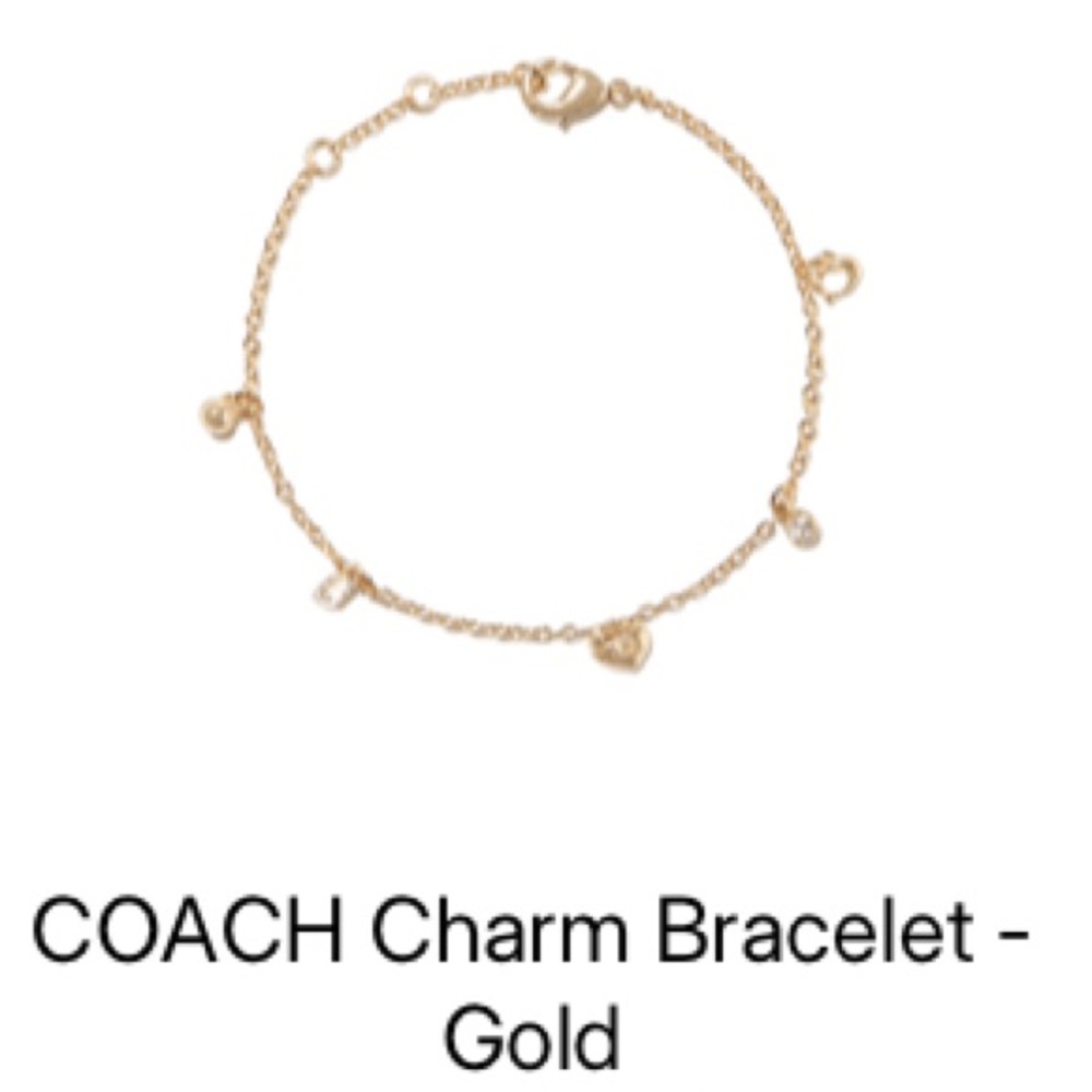 Coach Gold-Tone Charm Bracelet